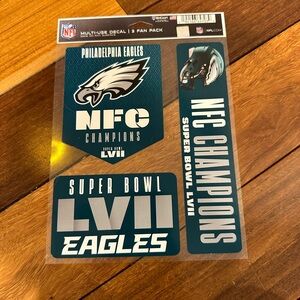 Philadelphia Eagles NFL multi-use decals. New with tags.